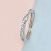 white gold plated zircon stone finger ring
