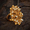 Antique Finger Ring In Gold-Tone